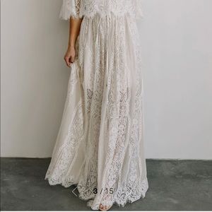Lace maxi dress ; size small
